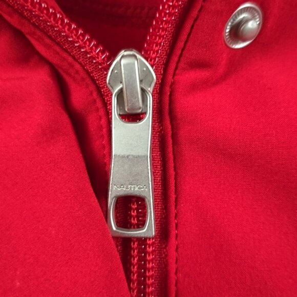 Nautica Women’s Softshell Hooded Red Zip Up Jacket Fleece Lined Size XXL - Picture 7 of 16